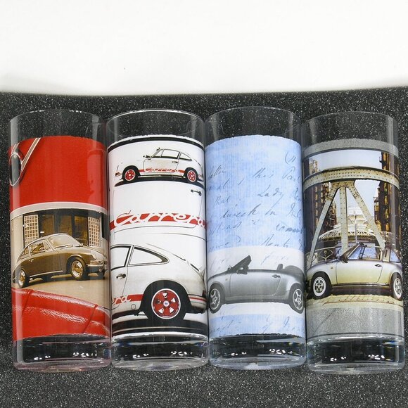 Porsche Design Driver's Selection Tumblers, 4, Glass, NIB Rare Vintage - Picture 6 of 7
